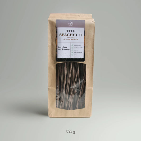 EcoTeff Spaghetti - 50% Teff 50% Buchweizen